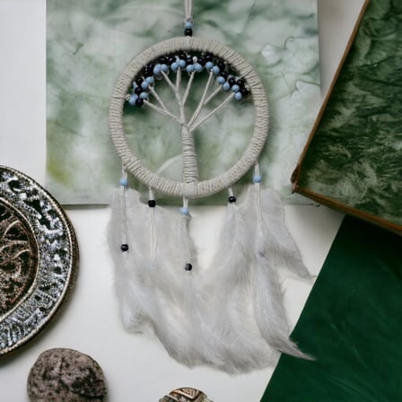 Delux Serisi Dekoratif Obje Duvar Panosu Yeni Ev Hediyesi Rüya Hayat Ağacı Dream Catcher