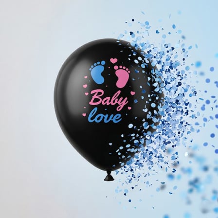 Latex Baby Love Gender Reveal Helyum Mavi Konfetili Cinsiyet Balonu Eğlence Aksesuarı Hatıra Objesi