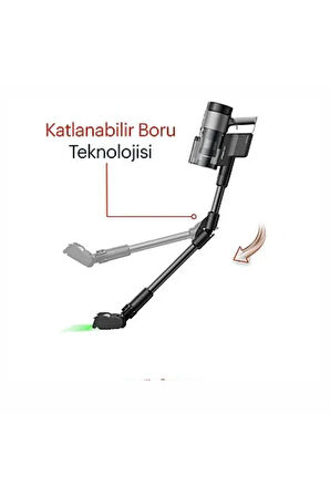 Ultra Pro Kablosuz Şarjlı Dikey Süpürge Siyah Gümüş