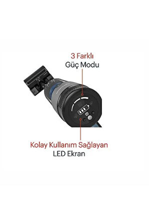 Ultra Pro Kablosuz Şarjlı Dikey Süpürge Siyah Gümüş