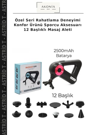 Özel Seri Rahatlama Deneyimi Konfor Ürünü Sporcu Aksesuarı 12 Başlıklı Masaj Aleti