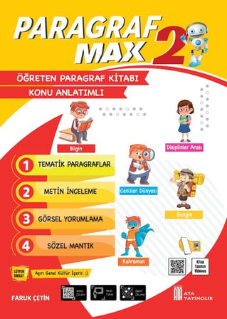 2.Sınıf Türkçe Max-Paragraf Max-Çözümlü Problem Kitabı Seti (Boya Seti Hediyeli)