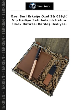 Özel Seri Erkeğe Özel 3& 039;lü Vip Hediye Seti Anlamlı Hatıra Erkek Hatırası Kardeş Hediyesi