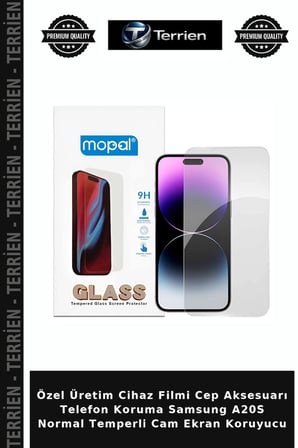 Özel Üretim Cihaz Filmi Cep Aksesuarı Telefon Koruma Samsung A20S Normal Temperli Cam Ekran Koruyucu