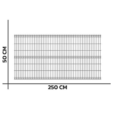 KONAK TEL ÇİT SİSTEMLERİ 8 ADET PANEL ÇİT TELİ 120X250 CM ANTRASİT