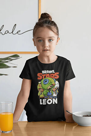 Brawl Stars Leon Baskılı Unisex Oyun Çocuk Tişört (1-12 YAŞ)