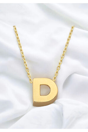 D Harf Altın Kolye