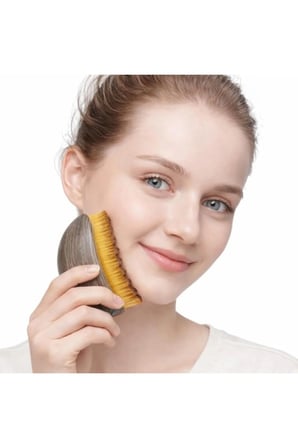 1 Adet Lenfatik Drenaj Masaj Fırçası – Doğal Kıllı Ergonomik Tasarım, Yüz Ve Vücut Kuru Fırçalama, Dry Brush Face & Body Brush
