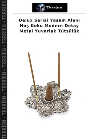 Delux Serisi Yaşam Alanı Hoş Koku Modern Detay Metal Yuvarlak Tütsülük