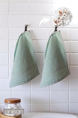 2'li Nova Mini Havlu 30x35 cm – Banyo Mutfak, Bebek Yüz El Havlusu