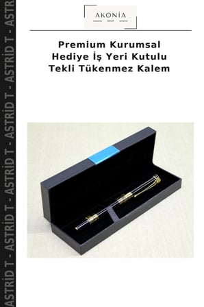 Premium Kurumsal Hediye İş Yeri Kutulu Tekli Tükenmez Kalem