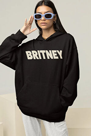 Tasarım Dergi Kapağı Britney Spears Baskılı Unisex Oversize Şarkıcı Hoodie