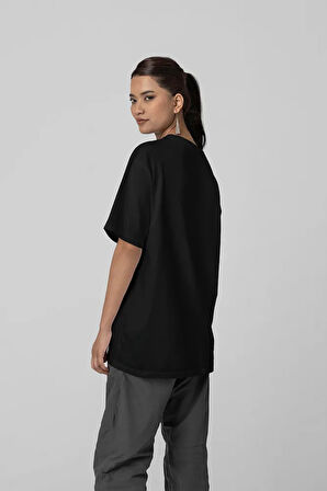 Unisex Oversize Baskısız Basic Tişört