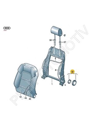 Audi A3 2004-2013 Koltuk Sırt Ayar Kolu 8p4881671 Siyah