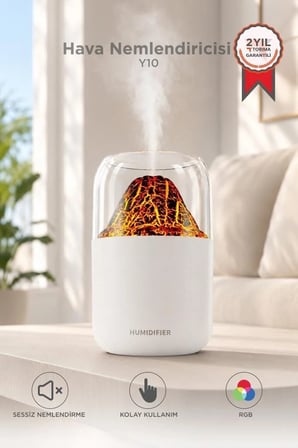 Özel Üretim Ofis Işıklı Ev Hava Nemlendirici Aroma Difüzör Y10 Beyaz
