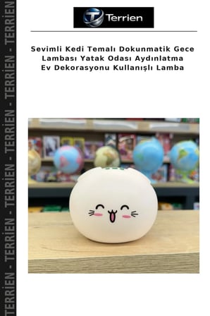 Sevimli Kedi Temalı Dokunmatik Gece Lambası Yatak Odası Aydınlatma Ev Dekorasyonu Kullanışlı Lamba
