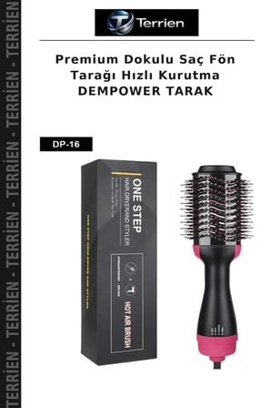 Premium Dokulu Saç Fön Tarağı Hızlı Kurutma DEMPOWER TARAK