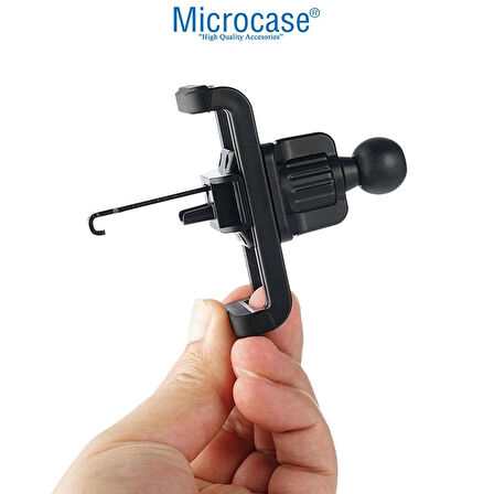 Microcase Araç İçi Izgaralıktan 17 mm Top Başlıklı Telefon Tutucu Parçası - SİYAH AL4983