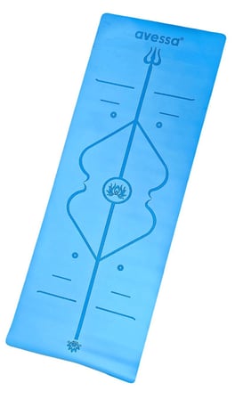 Özel Seri Geniş Mat Duruş Matı Rym-Blue Kauçuk Yogamat Mavi Renk 183*68*0,5 cm