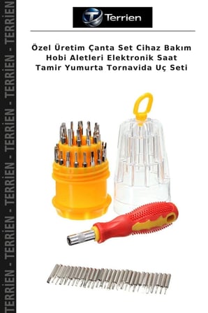 Özel Üretim Çanta Set Cihaz Bakım Hobi Aletleri Elektronik Saat Tamir Yumurta Tornavida Uç Seti