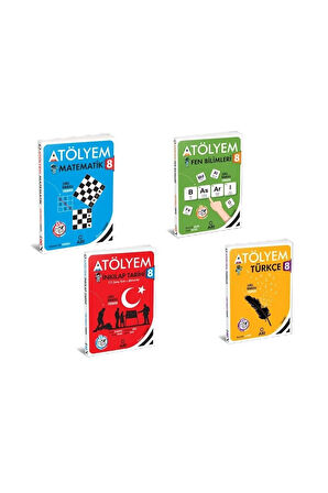 8.sınıf Atölyem Soru Bankası 4 Lü Set (mat-fen-türkçe-inkılap)