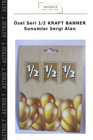 Özel Seri 1/2 KRAFT BANNER Sunumlar Sergi Alan