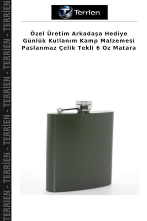 Özel Üretim Arkadaşa Hediye Günlük Kullanım Kamp Malzemesi Paslanmaz Çelik Tekli 6 Oz Matara