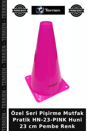 Özel Seri Pişirme Mutfak Pratik HN-23-PINK Huni 23 cm Pembe Renk