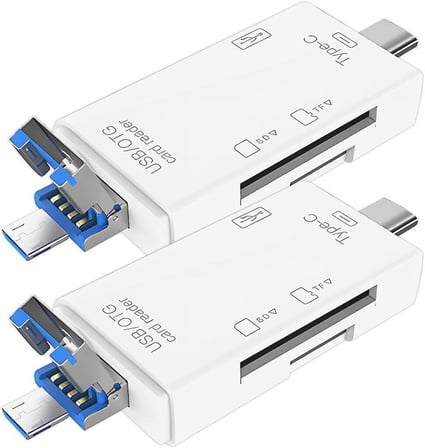 Ofis Aparatı Donanım Çalışma Masası Kart Okuyucu Usb Otg Hub Type-C Micro 6IN1 Adaptör YD40