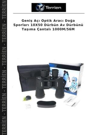 Geniş Açı Optik Aracı Doğa Sporları 10X50 Dürbün Av Dürbünü Taşıma Çantalı 1000M/56M