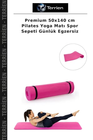 Premium 50x140 cm Pilates Yoga Matı Spor Sepeti Günlük Egzersiz