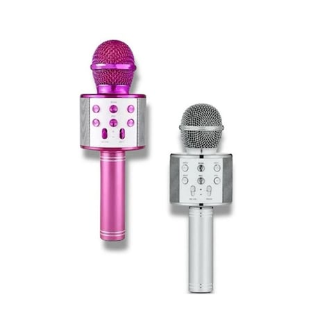 Müzik Eğlencesi Taşınabilir Ses Parti Aksesuarı Kablosuz Hoparlörlü Bluetooth Karaoke Mikrofonu