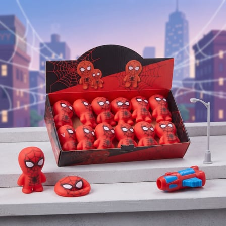 Delux Serisi Arkadaş Parti Renkli Spider-Man - 12'li Paket - Yumuşak Oyuncak