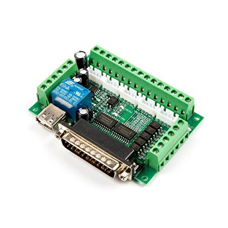 Mach3 5 Eksenli CNC Step Motor Sürücü Kartı (USB Kablo Dahil)
