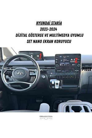 Hyundai Staria 2023-2024 Dijital Gösterge Ve Multimedya Uyumlu Set Nano Ekran Koruyucu