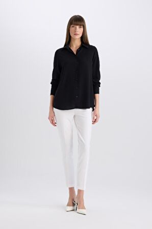 DeFacto Regular Fit Basic Düz Uzun Kollu Gömlek Z6472AZ25SPBK81