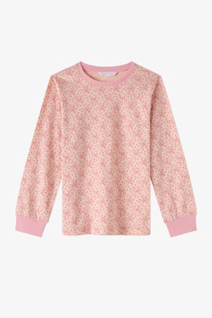 Kız Çocuk Pembe Whisper Bows Pamuklu Uzun Kollu 2'li Pijama Takımı