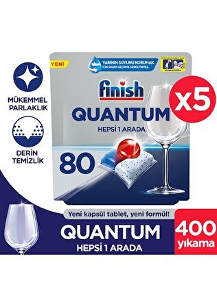 Finish Quantum 400 Yıkama Tablet Bulaşık Makinesi Deterjanı 5x80 Adet 