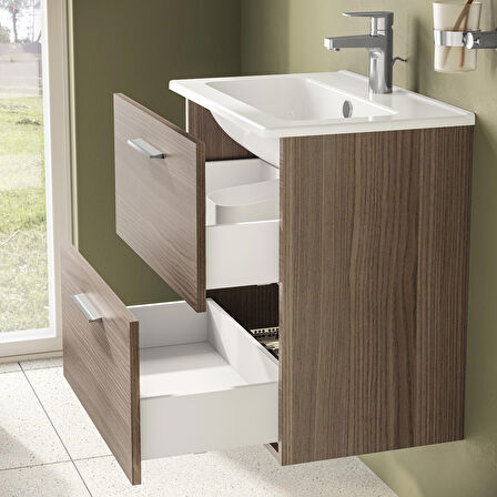 VitrA Mia 75103 Banyo Dolabı Seti, Çekmeceli, 60 cm, Cordoba