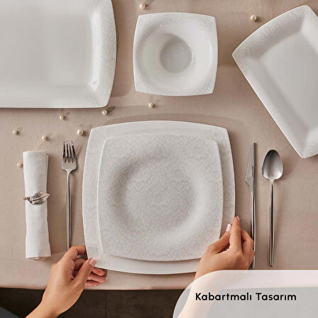 Karaca Fine Pearl Helen 62 Parça 12 Kişilik Yemek Takımı