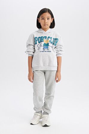 DeFacto Kız Çocuk Basic Düz Kalın Jogger Eşofman Altı D7009A824WNGR93