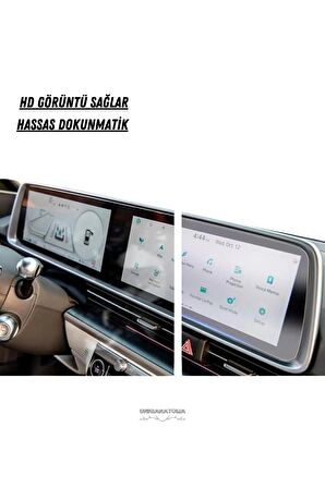 Hyundai Ioniq 6 Gösterge Panel ve Bilgi Ekran Uyumlu Nano Ekran Koruyucu