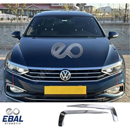 Vw Passat B8.5 Krom Sis Farı Çerçevesi 2 Prç. 2019 Üzeri P.Çelik
