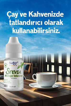 Stevia Organik Doğal Tatlandırıcı (20 ml) 500 Damla