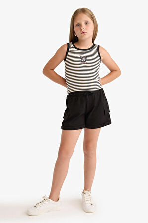 Kız Çocuk Kargo Cep Şort