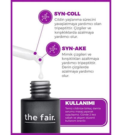 the fair. Lift-Up Now Sıkılaştırıcı Yaşlanma Karşıtı Vegan Cilt Serumu %1 Syn-Coll + %1 Syn-Ake  30 ml