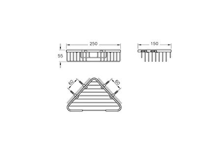 VitrA Arkitekta A4438023 Köşe Malzemelik, Krom