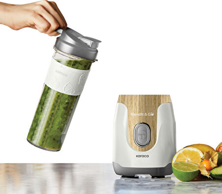 Karaca Blendfit Go Personal Kişisel Smoothie Blender Wood Craft
