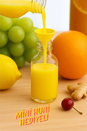 6 Adet Cam 50 ml Mini Shot Ginger Detox Şişe Plastik Sızdırmaz Kapaklı Kolonya Koku Süs Küçük Şişe