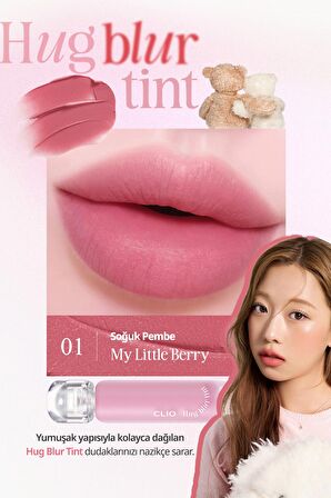 Hafif ve Köpüksü Dokusuyla Pürüzsüz Görünüm Sunan Tint CLIO Hug Blur Tint (001 My Little Berry)